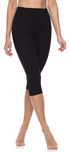 Merry Style Leggins 3/4 Mallas Deportivas Mujer MS10-199 (Negro, M)