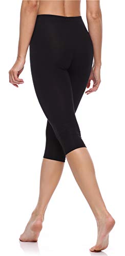 Merry Style Leggins 3/4 Mallas Deportivas Mujer MS10-199 (Negro, M)
