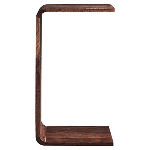 Mesa de centro de cóctel de sala de estar moderna Madera té café Mesa auxiliar de estilo japonés Negro Nuez de mesa de noche sólido for la sala conveniente for cualquier sitio Fácil montaje estable y