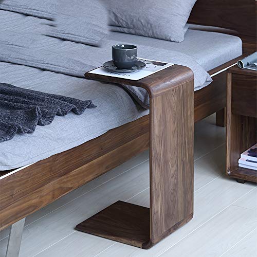 Mesa de centro de cóctel de sala de estar moderna Madera té café Mesa auxiliar de estilo japonés Negro Nuez de mesa de noche sólido for la sala conveniente for cualquier sitio Fácil montaje estable y