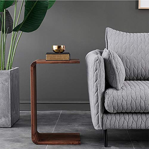 Mesa de centro de cóctel de sala de estar moderna Madera té café Mesa auxiliar de estilo japonés Negro Nuez de mesa de noche sólido for la sala conveniente for cualquier sitio Fácil montaje estable y