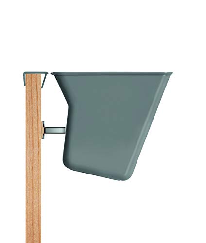 Metaltex Cesta recogedora para residuos de Cocina (35 x 16 x 13 cm), Color Gris, 35x16x13 cm