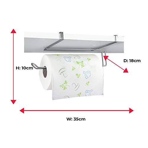 Metaltex Colgador de Rollo Cocina, Polytherm, Gris, 35x18x10 cm