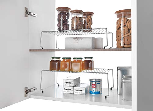 Metaltex SKY -Estante organizador apilable, 47x23x26 cm, gris