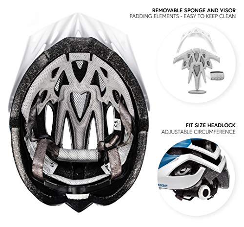 meteor Casco Bicicleta Helmet Bici Ciclismo para Jóvenes y Adulto Bicicleta Patineta Skate Patines Monopatines - Bici Accesorios - El diseño Ligero - Muchos Patrones - Marven