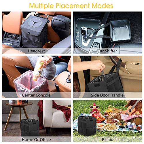 MGDAM Bote de Basura para el automóvil, Bolsa de Almacenamiento Plegable, Adecuado para Auto/SUV/camión/Mini camión/autopartes de Tela Oxford portátiles, 100% Impermeable, a Prueba de Fugas.