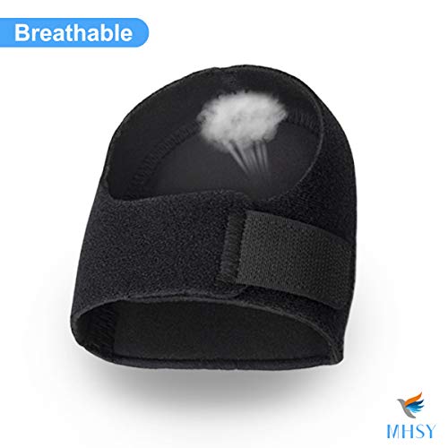 MHSY - 2 protectores de talón de gel para tendinitis de Aquiles, para dolores de hueso, para aliviar el dolor en el talón (1 par de tallas más grandes: UK Mujeres 5.5-11+ hombres 6-11.5)