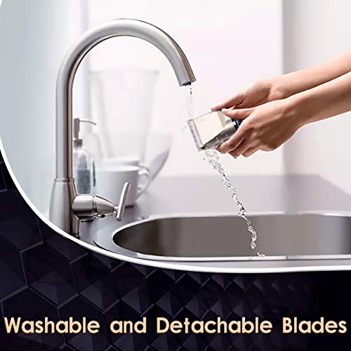 MHSY Professional Máquina de Cortar Pelo, juego de recortador de pelo inalámbrico recargable con cuchilla de cerámica para uso familiar (control de cinco longitudes con 4 peines guía)