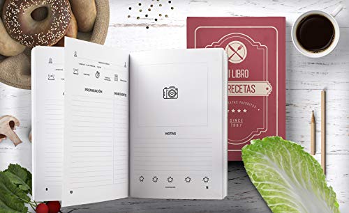 Mi Libro de recetas: Libro de Recetas en Blanco | Mis Recetas Favoritas - Libro de recetas mis platos - En blanco para crear tus propios platos cuadernos receta