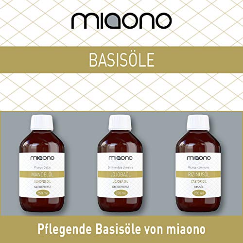 Miaono – Aceite de almendras 100% puro, en una botella de vidrio prensado