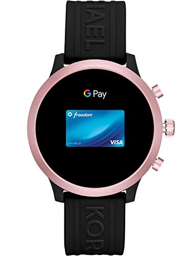 Michael Kors Access MKGO Smartwatch con Correa de Silicona Rosa y Negra para Mujer MKT5111