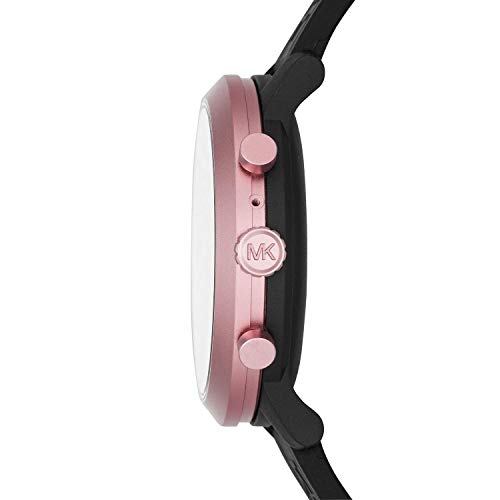 Michael Kors Access MKGO Smartwatch con Correa de Silicona Rosa y Negra para Mujer MKT5111