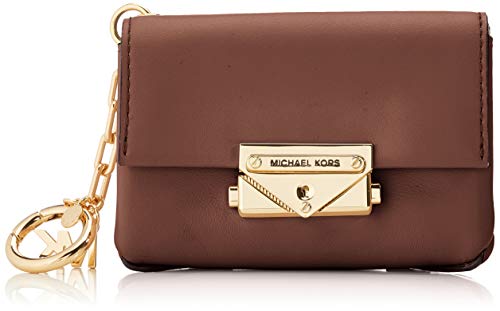 Michael Kors Charms Leather, Colgantes de Piel. para Mujer, Luggage, Small