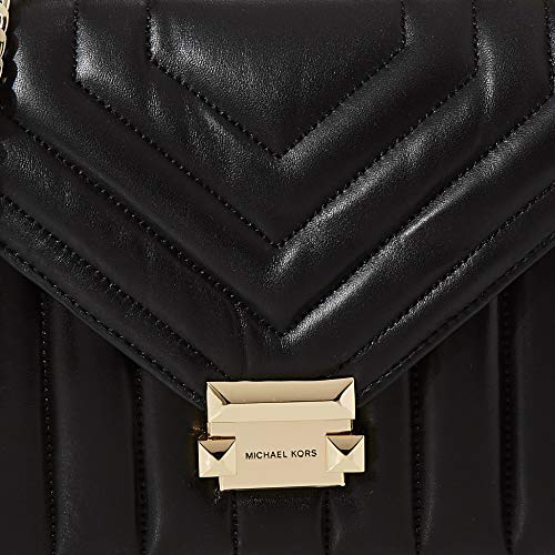 Michael Kors Whitney, Bolso de hombro convertible para Mujer, Black, Large