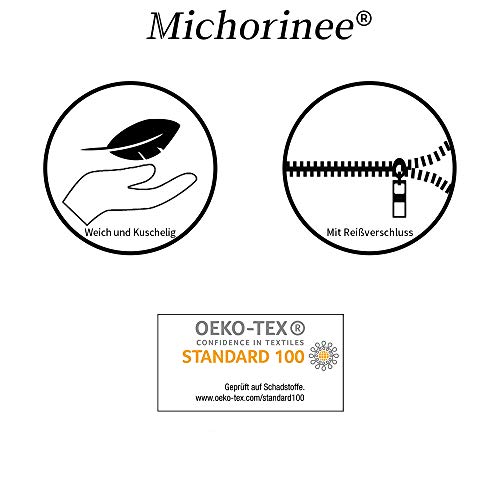 Michorinee - Juego de cama (135 x 200 cm, microfibra, funda nórdica con cremallera), diseño geométrico, color azul y blanco, microfibra, Blanco y negro a cuadros., 135 x 200 cm