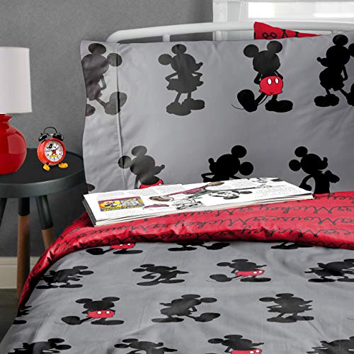 Mickey Mouse Disney - Juego de Funda de edredón para Cama Individual