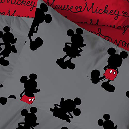 Mickey Mouse Disney - Juego de Funda de edredón para Cama Individual