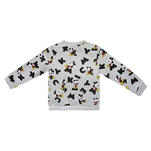 Mickey Mouse S0712674 Sweater, Gris, 7-8 años (122-128 cm) Unisex-Child