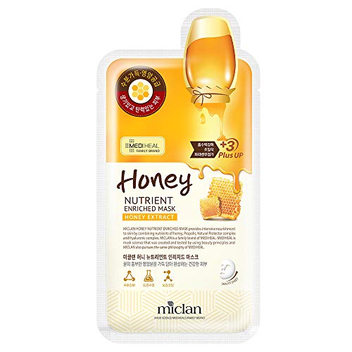 [Miclan] Honey Nutrient Enriched Mask 10pcs – (de Mediheal) Mascarilla para la piel llena de nutrientes hidratantes con miel y propóleos