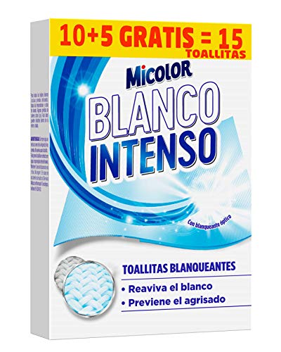 Micolor Toallitas Blanco Intenso 10+5D – Pack de 5, Total: 65 Toallitas
