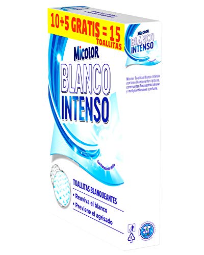 Micolor Toallitas Blanco Intenso 10+5D – Pack de 5, Total: 65 Toallitas