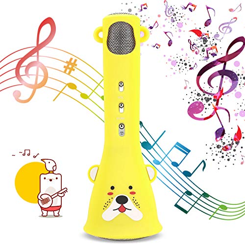 Micrófono Karaoke Bluetooth,Bear Bro Micrófono de Karaoke Máquina de canto de micrófono inalámbrico el mejor regalo cumpleaños Karaoke Machines