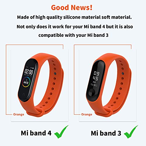 Mijobs Correas de Mi Band 4, Mi Band 3 Correa Bracelet,Wrist Strap Replacement Band para Mi Band 3/4 (15pcs Sets)