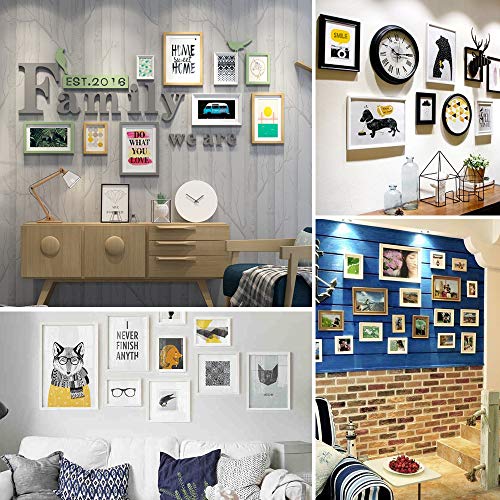 Mila-Amaz 6 Pares Colgadores para Cuadros Hidden Soporte Empotrado de Montaje Enclavamiento Soportes para Marco sofá foto