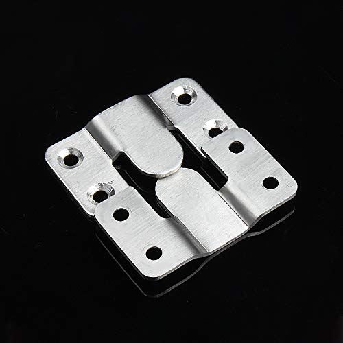 Mila-Amaz 6 Pares Colgadores para Cuadros Hidden Soporte Empotrado de Montaje Enclavamiento Soportes para Marco sofá foto