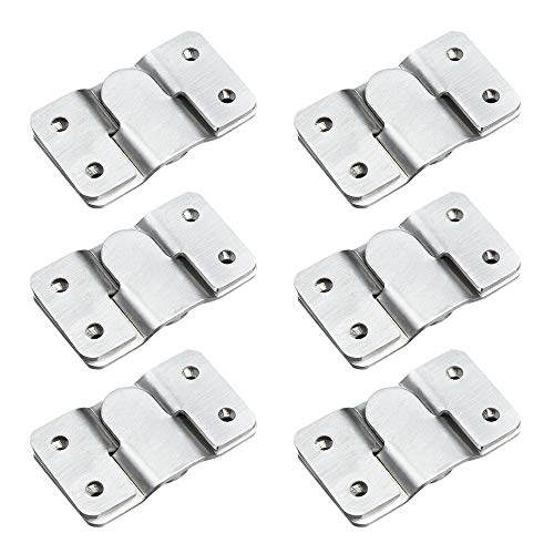 Mila-Amaz 6 Pares Colgadores para Cuadros Hidden Soporte Empotrado de Montaje Enclavamiento Soportes para Marco sofá foto