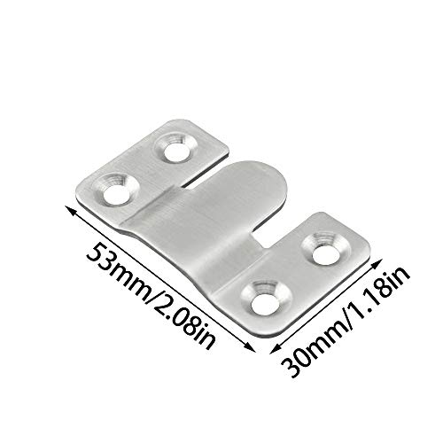 Mila-Amaz 6 Pares Colgadores para Cuadros Hidden Soporte Empotrado de Montaje Enclavamiento Soportes para Marco sofá foto