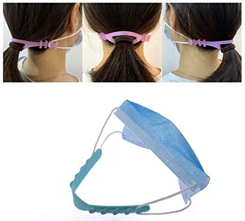 MILASIA 6 uds, Gancho para máscara de Oreja, Silicona para Oreja, Hebilla Ajustable, extensión de máscara, Hebilla Desmontable, manijas de máscara para protección auditiva