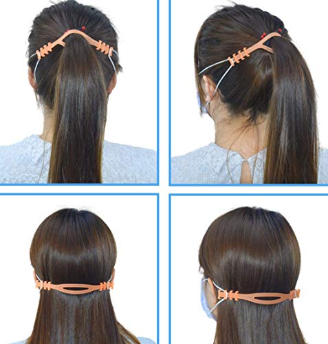 MILASIA 6 uds, Gancho para máscara de Oreja, Silicona para Oreja, Hebilla Ajustable, extensión de máscara, Hebilla Desmontable, manijas de máscara para protección auditiva