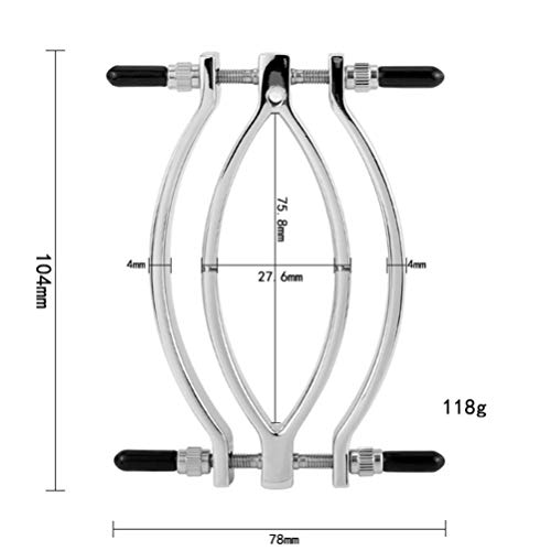 Milisten Clip de Labios Clip de Metal Abrazaderas de Espéculo de Vagina Abrazaderas Estimulantes Del Punto G Juegos Eróticos para Adultos Juguete para Mujeres Parejas