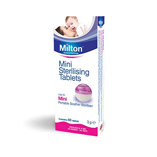 Milton Mini Tabletas Esterilizadoras - Pastillas para esterilizar y desinfectar la Copa Menstrual Sileu - Ideales para usar con el Esterilizador Plegable Sileu - 50 Mini Tabletas
