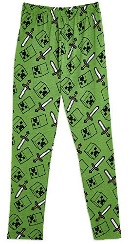 Minecraft Pijama para Niños Invierno con Camiseta Creeper, Ropa de Dormir Niño, Camiseta de Manga Larga y Pantalones, Regalo para Niños (13/14 Años)