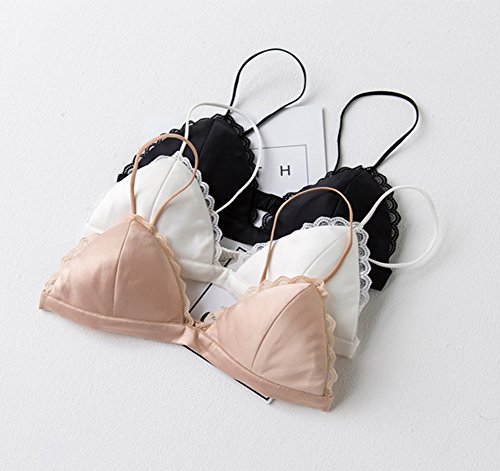 Minetom Mujer Push Up Básico Sujetador Elegante V Profunda Cuello Reductor Copa Completa Sin Relleno Minimizador Cotidiana Tops Bra Negro2 ES 38