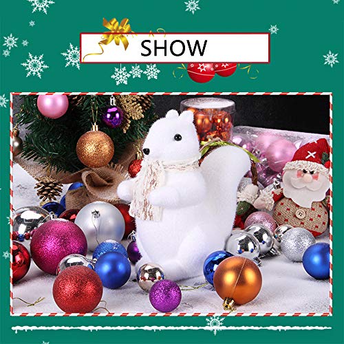 MINGZE 24Pcs Bolas de Navidad de 5cm, Pared Adornos Decoraciones Arbol Decoración Navideños Plástico, Regalos de Colgantes Navidad Fiesta Suministro Hogar Decorativas Festivales (Azul Real)