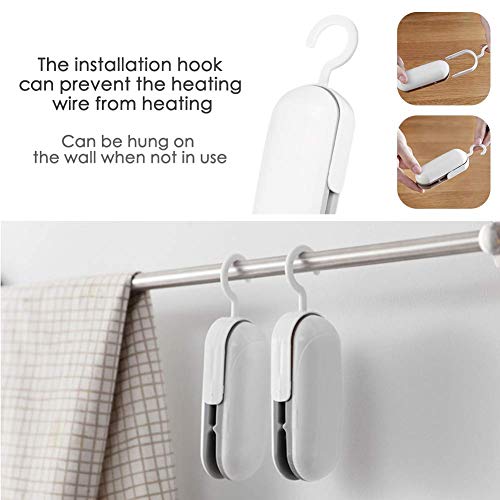 Mini Bag Sealer, Heat Sealer Machine con Función Del Corte, 2 en 1 Selladora de Bolsas Portátil, Mini Selladora de Bolsas de Plástico para Comida y Merienda Bolsa de Almacenamiento