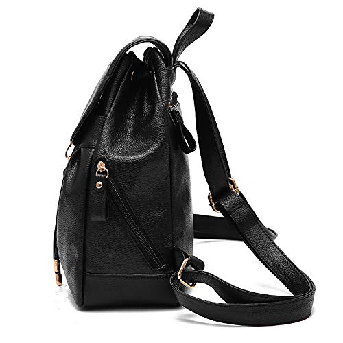 Mini Balabala Vendimia de la borla Bolsos Mochila para Mujer Talla nica Negro, 07 Negro