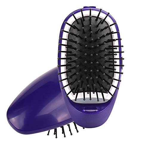Mini cepillo alisador para cabello, portátil, iones negativos, antiestático, cabello recto, peine de masaje