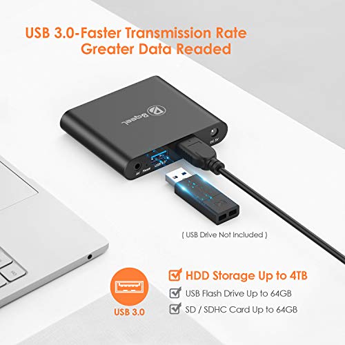 Mini HD TV Media Player 4K con 4GB EMMC + 512MB DDRIII CPU RK3328 Quad-Core Cortex-A53 1 * USB 2.0,1 * USB de Alta Velocidad 3.0 de hasta 4TB Multimedia para los Familia y Oficina