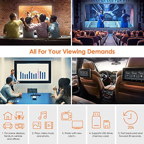 Mini HD TV Media Player 4K con 4GB EMMC + 512MB DDRIII CPU RK3328 Quad-Core Cortex-A53 1 * USB 2.0,1 * USB de Alta Velocidad 3.0 de hasta 4TB Multimedia para los Familia y Oficina