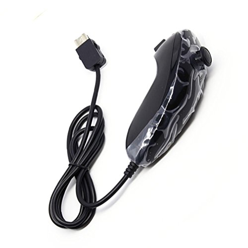 mini kitty 2 en 1 Motion Plus Mando y Nunchunk para Nintendo Wii/Wii u + Funda de Silicona - Negro