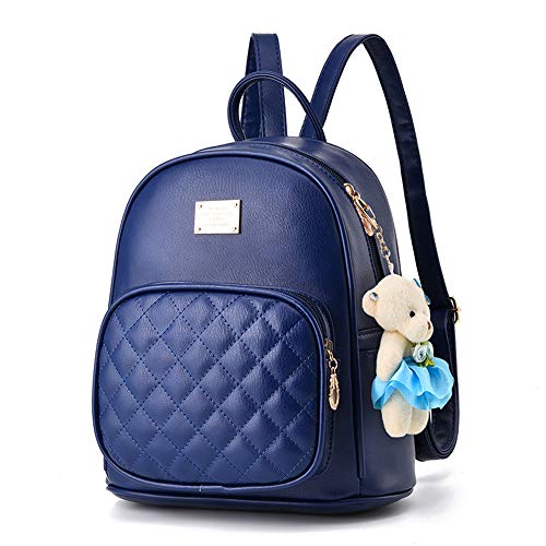 Mini Mochila de cuero negra Pequeña monedero Bolso de cuero Monedero para las muchachas adolescentes Mochila de cuero impermeable para mujer