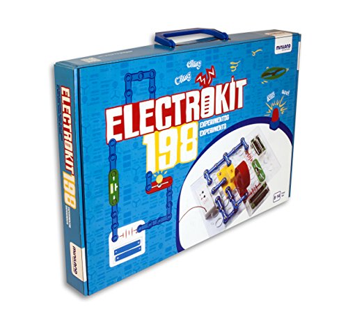 Miniland-Electrokit 198 Experimentos Kit de construcción de circuitos electrónicos para niños (99116)
