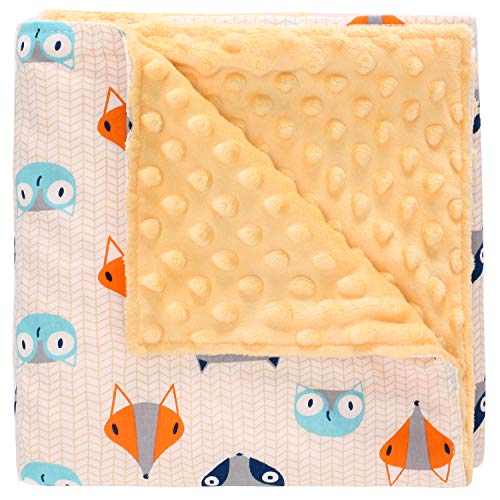 Miracle Baby Manta Bebe Algodón，Manta Coralina Bebe Algodón, Suave y Confortable,Swaddle Wrap Saco de Dormir para Niños110*140(Grande,Zorro)