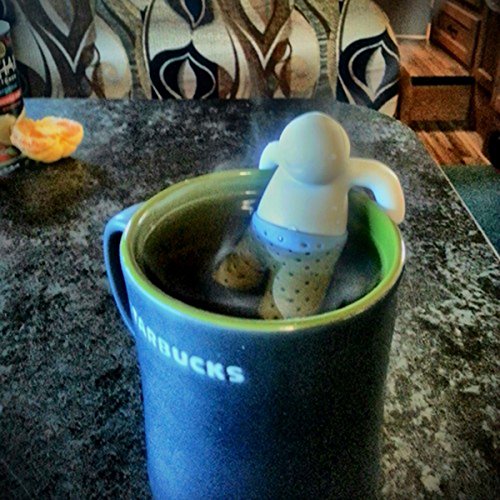 Miryo-Colador De Té diseño de ¨Señor Té¨de Silicona Infusor Colador de hojas Filtro de especias Bolsa Bolsita de té con forma de Hombre