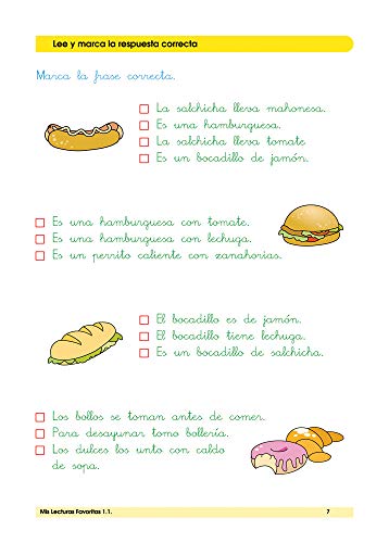 Mis lecturas favoritas 1.1 / Editorial GEU / 1º Primaria / Mejora la comprensión lectora / Recomendado como repaso / Con actividades sencillas
