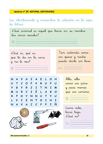 Mis lecturas favoritas 1.3 / Editorial GEU / 1º Primaria / Mejora la comprensión lectora / Recomendado como repaso / Con actividades sencillas